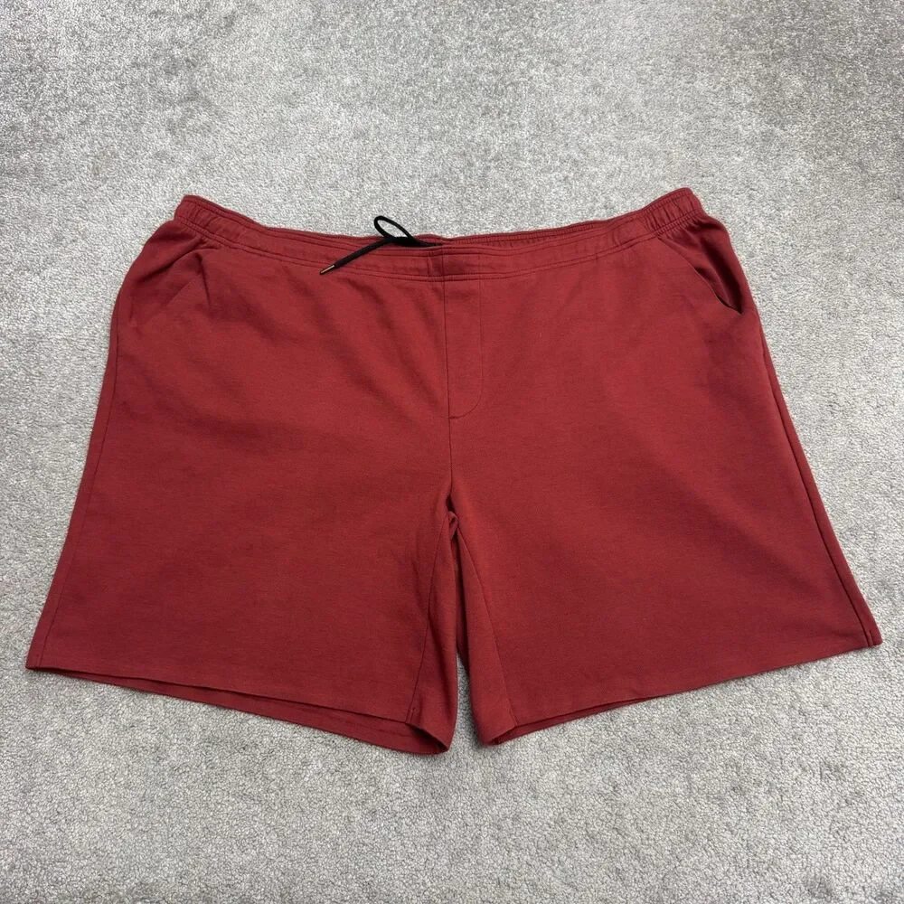 MSX Michael Strahan Fleece Sweat Shorts Mens 3XL Rust Brown Athletic Activewear